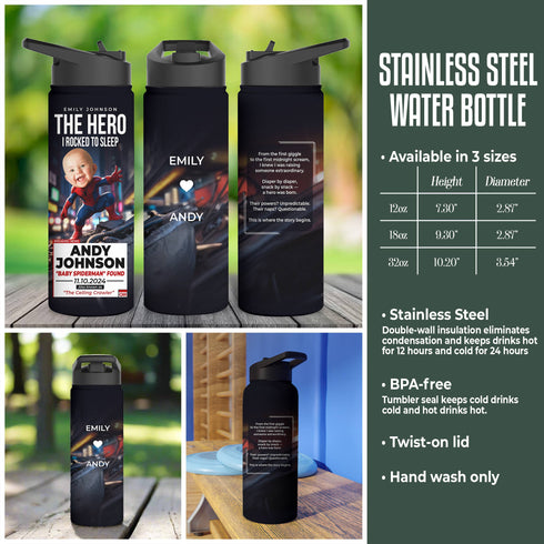 Personalized Baby Iron Man Tumbler – Custom CNN Parody Superhero Cup for Mom & Baby